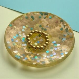 Iridescent Heart Trinket Dish
